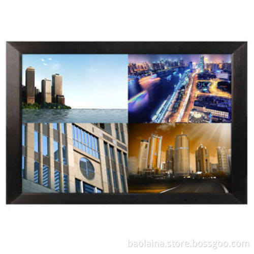 22 inch metal CCTV monitors with integrated quad/switcher BNC*4 input CE/FCC/ROHS